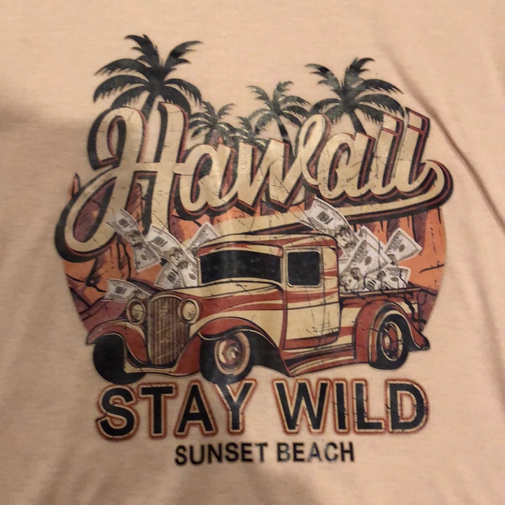 Khaki Hawaii stay wild shirt